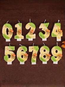 1支闪亮蜜蜂数字蜡烛，手工制作生日蛋糕装饰，男女皆宜，结婚纪念日派对用品，闪亮庆典装饰，节日DIY烘焙装饰，可爱波西米亚主题，金银色蜡烛 - 彩色 - 查看 12