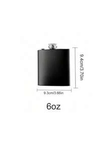 1pc Black Stainless Steel Hip Flask For Outdoor Camping Portable Liquor Bottle - Black - View 15