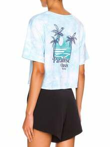 Roxy Sports Tees & Tanks Moisture-Wicking Breathable Classic Fit Outing Gym Home ARJZT06980-BTE0 - 藍色 - 查看 2