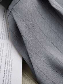 Franclia 女士休闲背心，女士直筒休闲条纹裤套装 - 淺灰色 - 查看 3