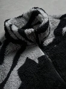 PAVTROS Manfinity Streetrush 男士休闲撞色拼接夹克，秋冬季，男士拉链保暖内衬夹克