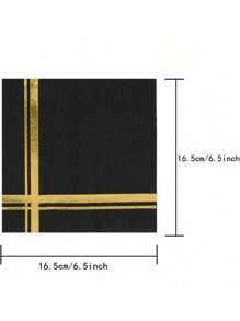 20 片 6.5 英寸黑金箔双层装饰一次性饮料餐巾优质鸡尾酒午餐派对餐巾手巾适用于婚礼周年纪念生日情人节毕业典礼复活节新娘送礼会装饰餐桌布置派对用品 - 彩色 - 查看 8