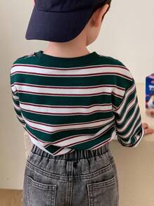 Hapijoa Baby Boys' Striped Casual Long Sleeve Top, Spring/Autumn,Toddler Fall Clothes