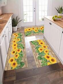 SHEIN 3 件超强吸水硅藻泥淋浴地板/桌垫 - 花朵风格，防滑底部，可爱图案 - 多用途用于淋浴、咖啡、杯子、咖啡机和大碗干燥 - 快干、易清洁 - 非常适合浴室、厨房、地板、淋浴间、入口、洗衣房 - 理想的乔迁礼物 [浴室垫] [浴室垫][浴室垫]