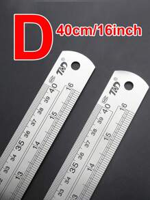 Double règle en acier inoxydable, règle métrique, outils de mesure de précision, fournitures scolaires et de bureau