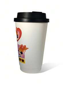 THE POWERPUFF GIRLS X SHEIN Blossom Pattern Paper Cup - Cartoon Party Cups, Heat-Resistant Drinkware - Multicolor - View 5