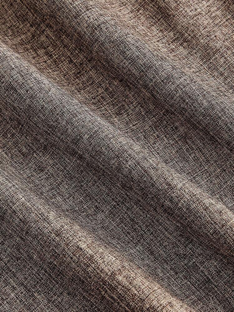 SHEIN MOD Women's Casual/Office Elegant Solid Color Lapel Collar Short Sleeve Single Breasted Shirtdress With Belt - Camel - View 4