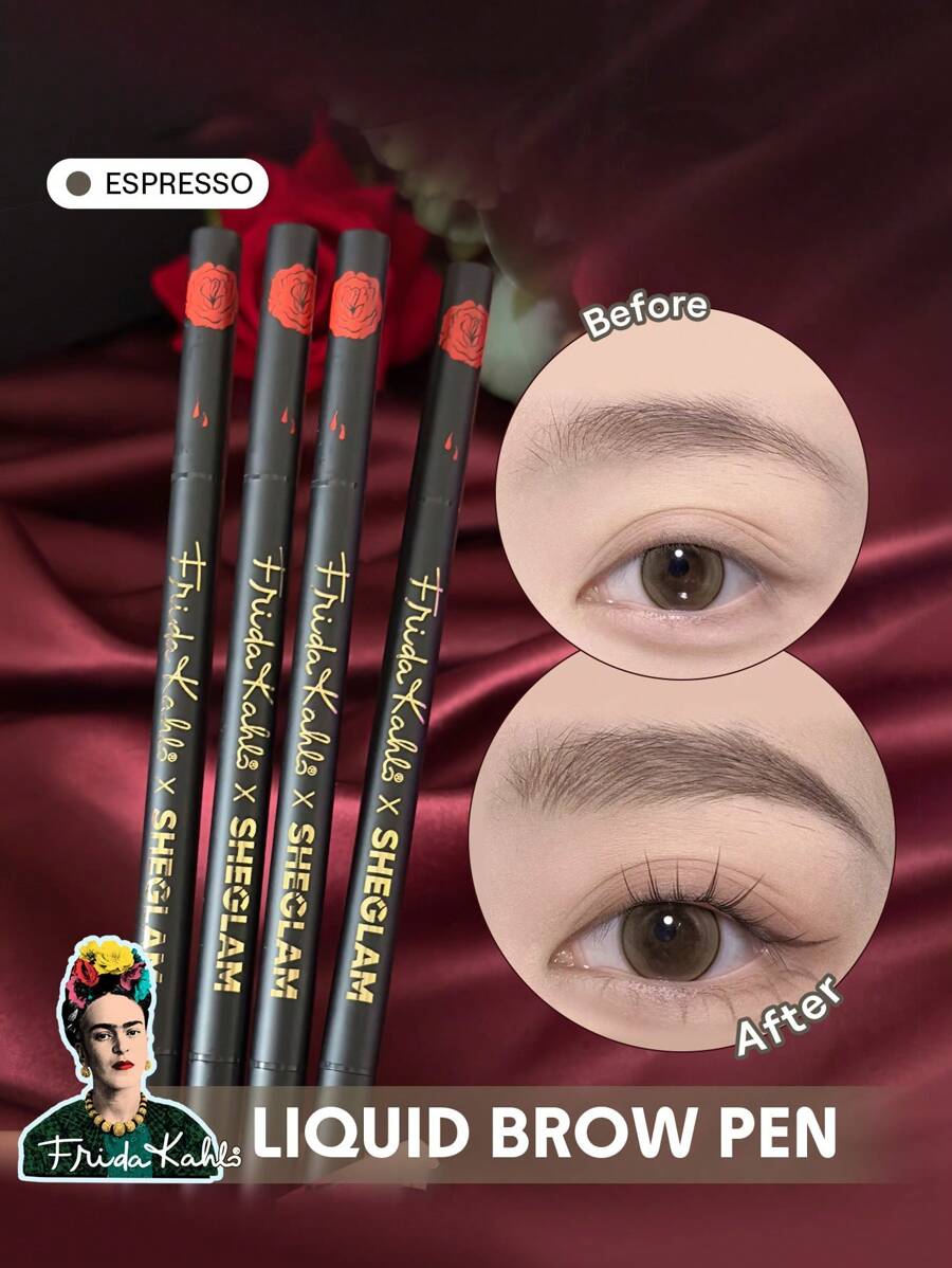 Frida Kahlo X SHEGLAM Brow Icon 液體眉筆-Espresso 眉筆 品牌 美容 化妝 化妝品 適合女性與女孩 完美搭配冬季春季 Y2K 時尚 流行 生日 情人節禮物 假期 派對準備就緒 最佳顏色 - Espresso - 查看 1