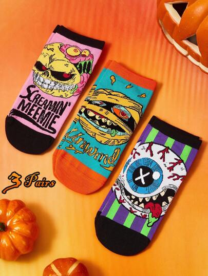 MADBALLS X SHEIN Meias Tornozelo Femininas
