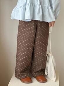 Dazy Kids Young Girl Fall Allover Print Pants