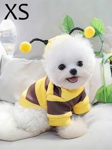Dog Bee Costume - Schnauzer, Teddy, Small Puppy And Cat Hoodie, Cute Bee Shape, Warm And Comfortable, Suitable For Pets Daily Or Holiday Dress, Multiple Sizes Available - Yellow - View 11