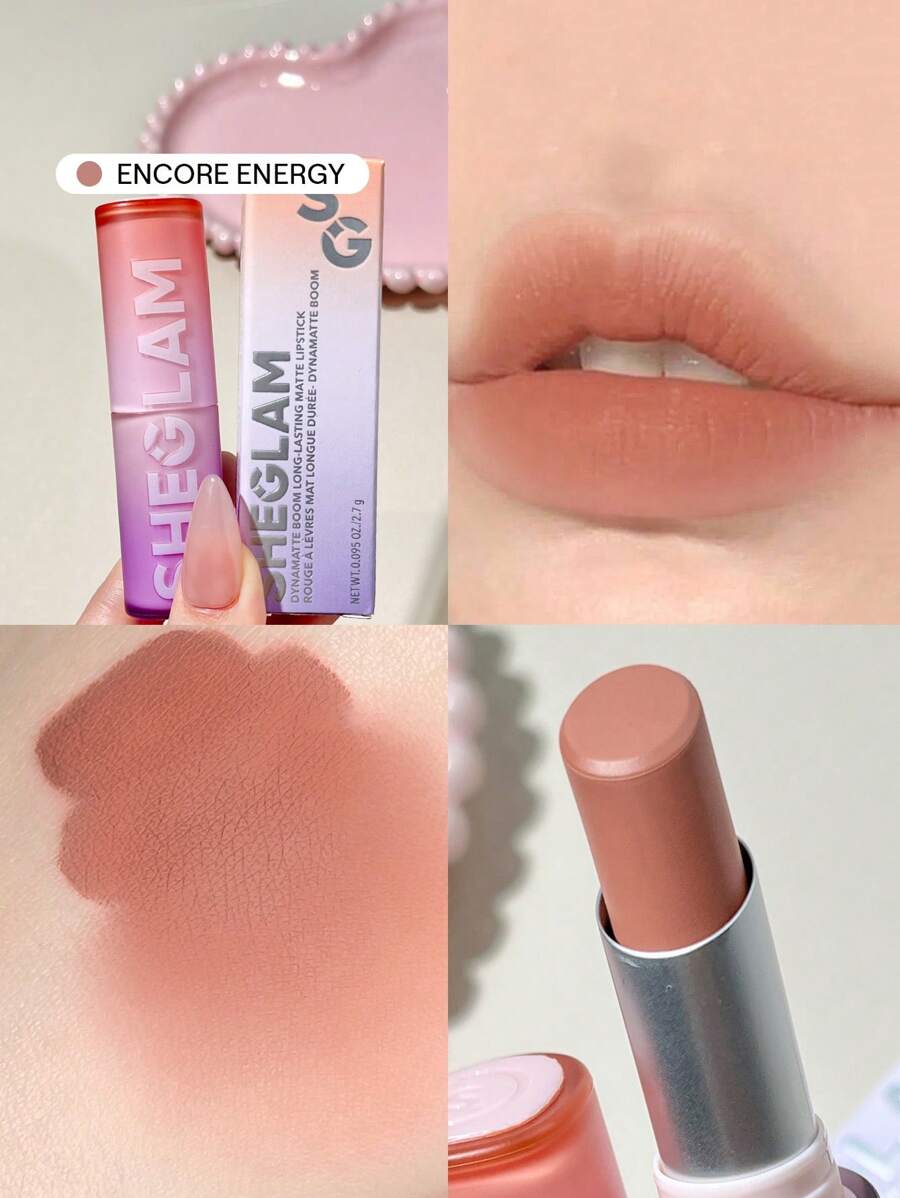 SHEGLAM Dynamatte Boom 持久霧面唇膏-Encore Energy 20 色奶油霧面防水唇膏神奇不粘杯防轉移唇膏促銷唇膏 品牌 美容 化妝 化妝品 適合女性與女孩 完美搭配夏季春季 Y2K 時尚 流行 生日 母親節禮物 假期 派對準備就緒 最佳顏色 - Encore Energy - 查看 1