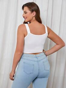 Firerie Plus Twist Front Cut Out Tank Top - White - View 2