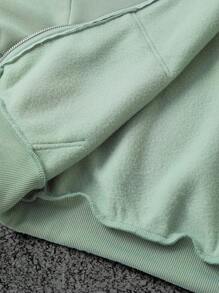 INAWLY Sweat-shirt à capuche matelassé thermique, veste ample et courte pour l'automne/l'hiver