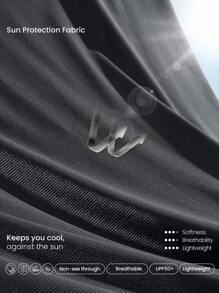 GLOWMODE Tee Time Essential Hip Length Long-Sleeve Active Top Daily Casual Machine Washable  Spring Summer - Black - View 5
