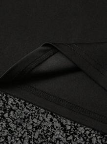 SHEIN 女式 Y2K 紫眼图形像素色块黑色短款运动背心，性感俱乐部服装，朋克街头风格，图形印花，哥特美学，休闲夏季上衣，露脐 T 恤 - 黑色 - 查看 6