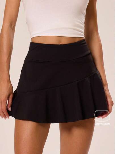 Musera Sport 运动网球裙，带短裤和手机口袋，适合健身房、夏季、板式网球俱乐部等场所锻炼。