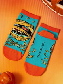 MADBALLS X SHEIN 3 双柔软透气吸湿排汗休闲女士短袜条纹时尚酷炫粉色和蓝色情侣短袜加固脚趾和脚跟，经久耐用，适合所有季节，适合夏季和冬季 - 彩色 - 查看 10