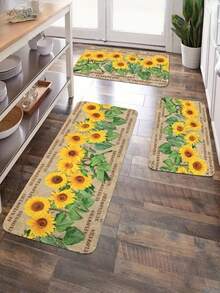 SHEIN 3 件超强吸水硅藻泥淋浴地板/桌垫 - 花朵风格，防滑底部，可爱图案 - 多用途用于淋浴、咖啡、杯子、咖啡机和大碗干燥 - 快干、易清洁 - 非常适合浴室、厨房、地板、淋浴间、入口、洗衣房 - 理想的乔迁礼物 [浴室垫] [浴室垫][浴室垫]