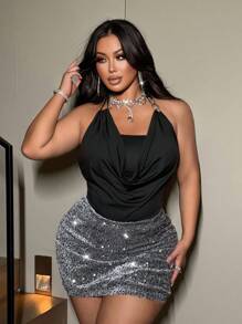 NU&NOW Plus Size Halter Neck Top