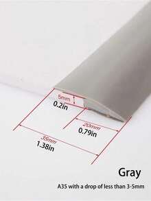 SHEIN 1pc Length 39.37inch PVC Self-Adhesive Protective Floor Mat Flat Buckle Bar Strip Suitable For Floor Door Sill Seam Edge Decoration Home Decor