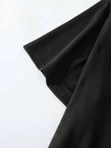 Flirla 基督教时尚衬衫、基督教服饰礼品、教母、舒适的基督教街头服饰、法式美学 - 黑色 - 查看 3
