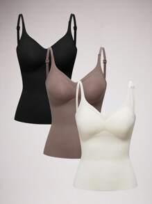 SuitURBody 3 pièces Camisole de femme avec soutien-gorge amovible rembourré