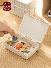 Madebyblanc 1pc/2pcs Cosmetic Small Parts Hair Accessory Storage Box, Household Hairpin Jewelry Box, Detachable Jewelry Box, Multifunctional Valley Small Card Organizer Box - Multicolor - View 2