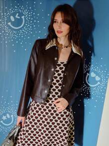 S.W.Smiley x MOTF PREMIUM 银色笑脸吊坠项链 - 銀色 - 查看 5