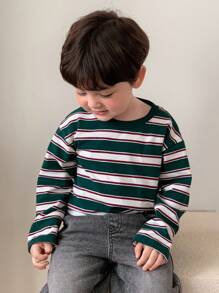 Hapijoa Baby Boys' Striped Casual Long Sleeve Top, Spring/Autumn,Toddler Fall Clothes