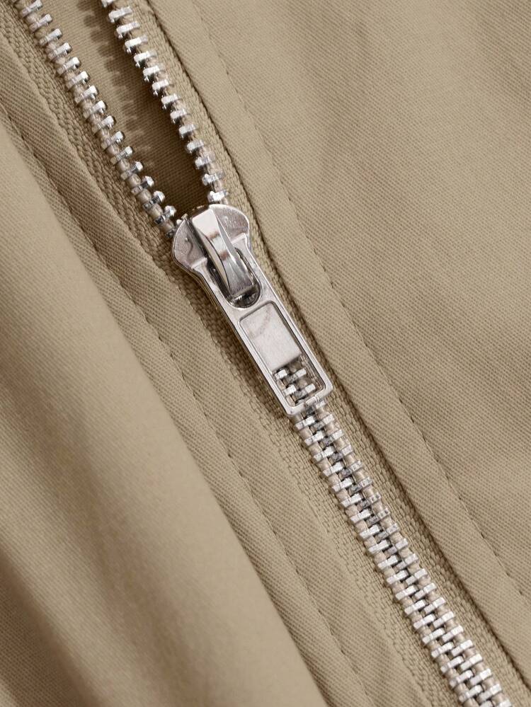 Women Solid Color Zipper Loose Pocket Jacket Summer Vest