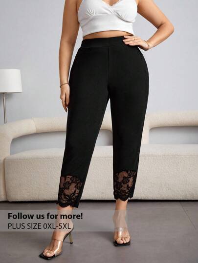 Firerie Plus High Waist Lace Panel Pants