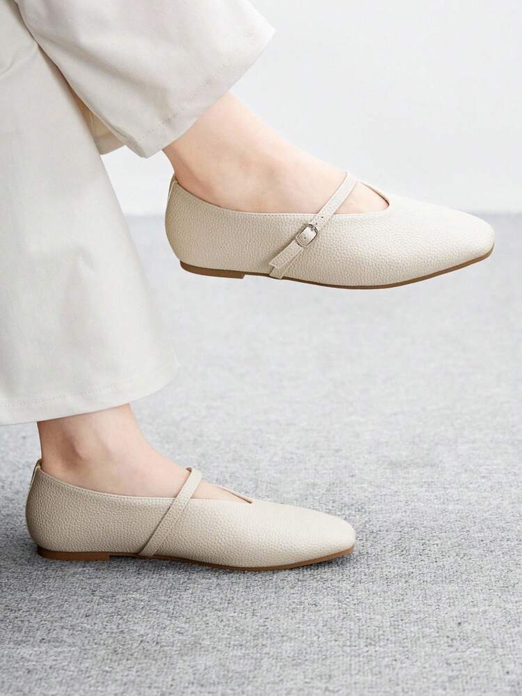 CUCCOO BIZCHIC Women's Fashion Commuter Versatile Casual Mary Jane Flat Shoes For Christmas Spring Shoes