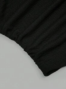 Sweetra 大码女式纯色简约不对称领口针织上衣，适合外出、度假、海滩、可爱上衣、机场旅行