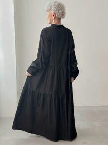 FRIFUL Women's Casual Washed Long Denim Dress