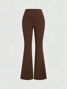 Sweetra 3 件套女式喇叭裤紧身休闲街头风格折叠低腰裤套装，黑色/灰色/棕色 - 彩色 - 查看 5