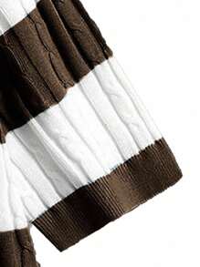 Claim Dot Men's Contrast Stripe Short Sleeve Polo Neck Knit Top