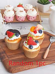 1pc/3pcs/6pcs Realistic Cupcake Decorations - Perfect For Parties, Festive TableSettings, And Celebratory Occasions -, Reusable, And Easy ToClean - Multicolor - View 10