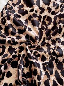 Soleia 女士性感豹纹深 V 领露背连体衣，修身廓形，适合派对、圣诞节、约会之夜、夜总会、海滩、游轮、下午茶、波西米亚风、度假、秋季