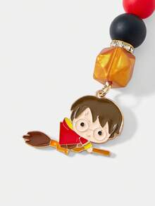 HARRY POTTER X SHEIN 1 件魔法学院人物图案硅胶串珠钥匙扣、包包吊坠配件、汽车钥匙防丢挂饰、送给朋友的礼物 - 紅色 - 查看 3