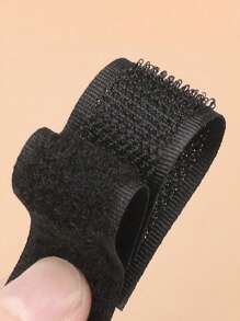 1.6/2/3m Multi-Functional Hook-And-Loop, Hook And Loop Fastener With Buttons For Shoes And Clothes - Black - View 1