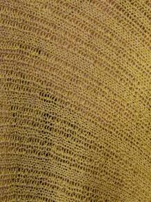 Elnivra 优雅法式复古休闲性感简约百搭春秋冬女式日常度假露肩长袖渐变大地色系黄棕色长袖毛衣 - 黃色 - 查看 9