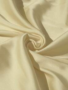 Modelyn 女式纯色喇叭袖修身优雅连衣裙 - 杏色 - 查看 7