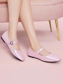 CUCCOO DOLLMOD Women's Sweet&Charming Pink Crystal Design Flats - Pink - View 3