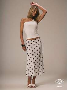 MUSERA 网纱波点趣味可爱少女风夏季半身裙，适合毕业季、假期、工作、办公室、冬季、返校季、冬季派对、情人节等场合穿着。