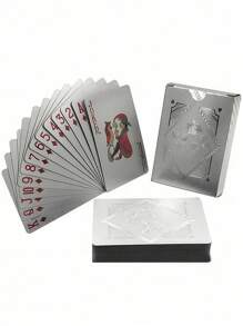1 Set Rose Waterproof Plastic Poker Cards,Golden Foil Playing Cards For Party Game,(Golden/Silvery/Black/Pink),Gaming Gift Playing Cards,Cards,Card Games,Playing Cards,Cards,Games,Card Dealer,Gold,Poker Night,Playing Cards,Card Games,Cards - Multicolor - View 7