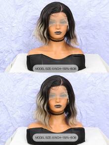 Short Transparent Lace Body Wave 13 X 4 X 1 T Part Lace Wigs Real Human Hair Lace Frontal Closure Wigs With Front Baby Hair  Pre Plucked Natural Hairline Wig Ombre Color - SNatural/22/27A/613 - View 8