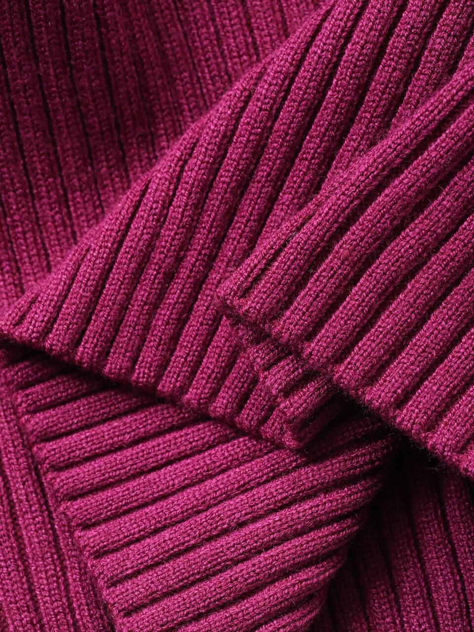 Dazy Plus Plus Size Women's Sexy Purple Bodycon Sweater With Button Half-Open Collar And Off-Shoulder Design Fall,Winter