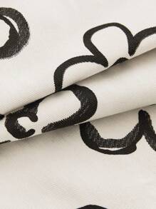 Manfinity NXTstreet 男士休闲涂鸦花卉印花中腰牛仔裤 - 白色 - 查看 5