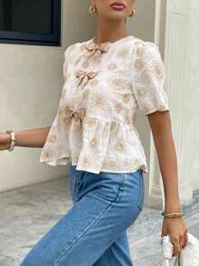 Serisse 女士短袖衬衫，夏季时尚